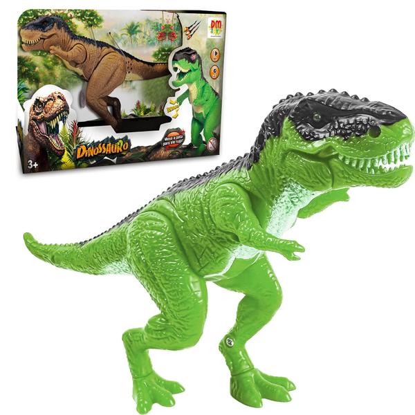 Imagem de Brinquedo Dinossauro Infantil Tiranossauro Com Som E Luz Dm Toys