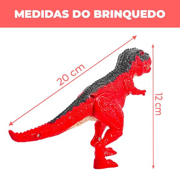 Imagem de Brinquedo Dinossauro Infantil Tiranossauro Com Som E Luz Dm Toys