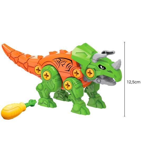 Imagem de Brinquedo Dinossauro Monta e Desmonta Dino Robô Velociraptor Ferramenta Chave Didático Infantil