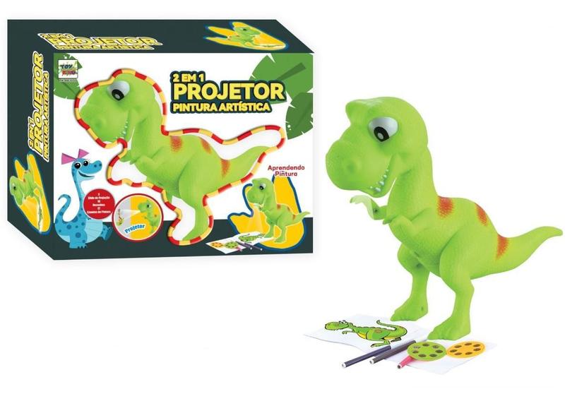 Imagem de Brinquedo Dinossauro Projetor De Imagens Educativo Desenhar