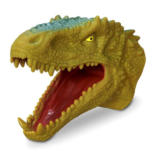 Imagem de Brinquedo Dinossauro Tiranossauro Verde Fantoche De Mão - Adijomarr