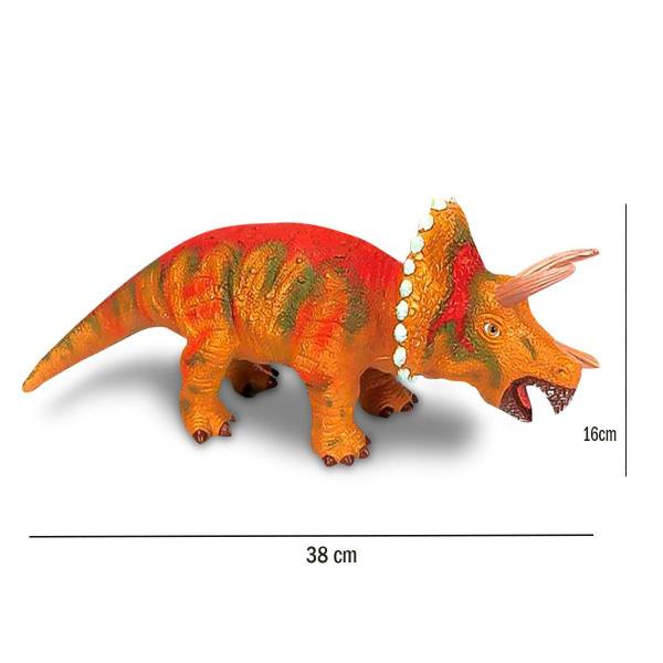 Imagem de Brinquedo Dinossauro Triceratops Laranja - Zoop Toys