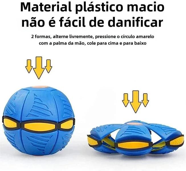 Imagem de Brinquedo Disco Voador LED - Bola Mágica Deformável para Descompressão