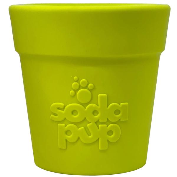 Imagem de Brinquedo Dispenser Flower Pot Sodapup Mordedor Recheável Vaso de Flores Cães Grande - Verde