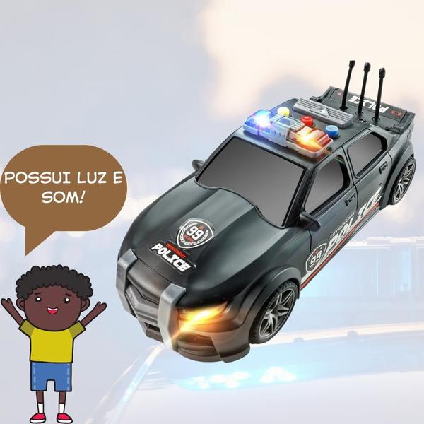 Imagem de Brinquedo Divertido Carrinho de Polícia c Luz e Som Fricção