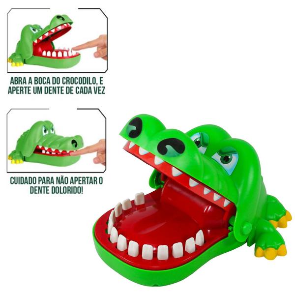 Brinquedo Divertido Infantil Crocodilo Dentista Mordida - Polibrinq Imagem de Brinquedo Divertido Infantil Crocodilo Dentista Mordida - Polibrinq