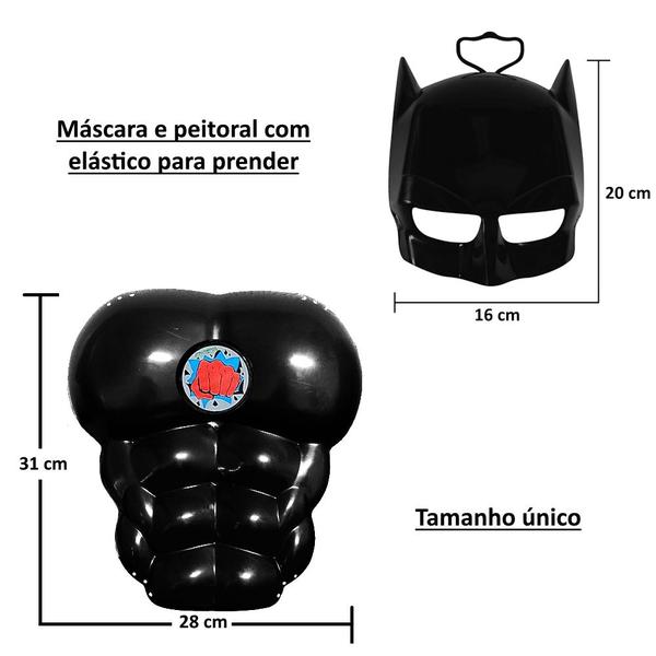 Imagem de Brinquedo do Batma com Peitoral Capa e Máscara Infantil