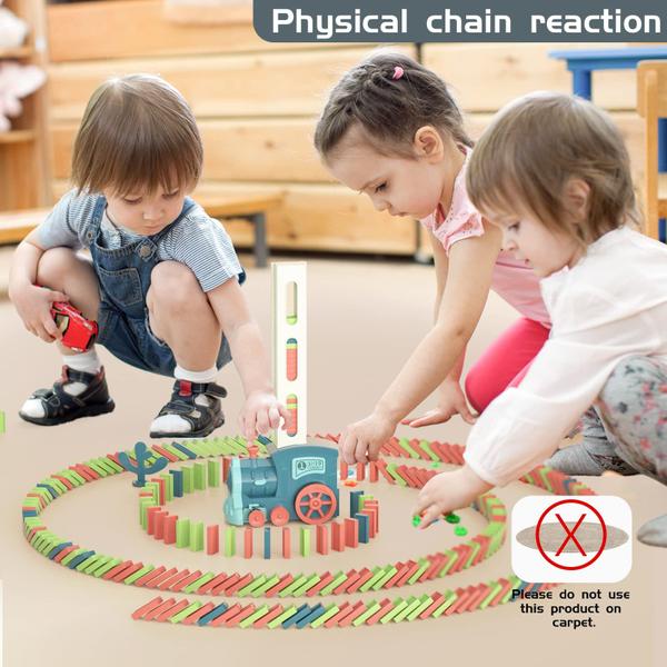 Imagem de Brinquedo Domino Train PREPHY 180PCS, empilhamento automático de mais de 3 anos