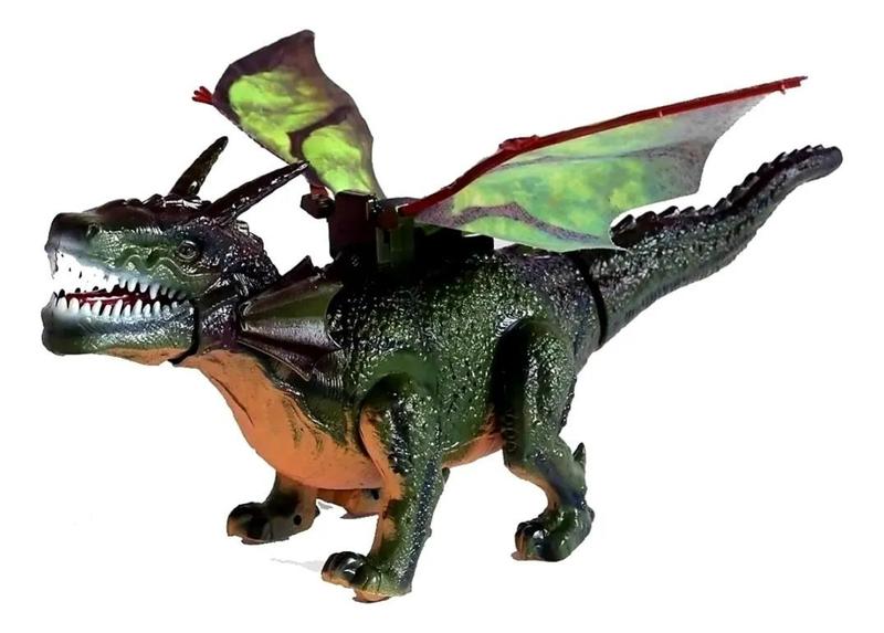 Imagem de Brinquedo Dragão 45 Cm Que Bate Asas E Anda Dinossauro