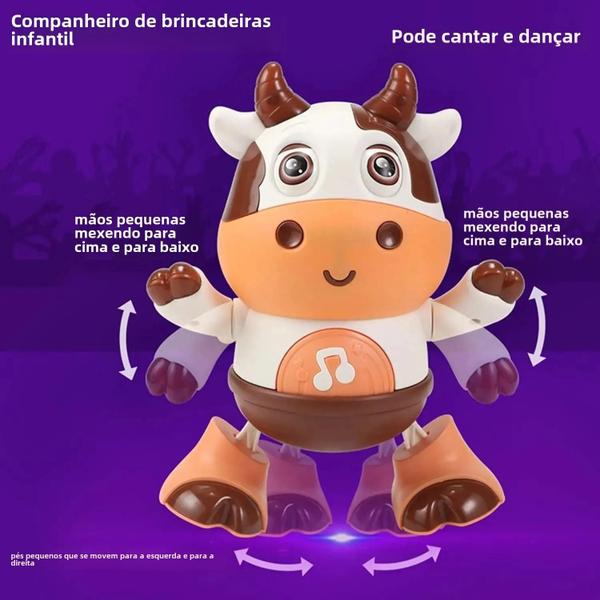 Imagem de Brinquedo Educacional Bebê Vaca Musical com Luz LED - Aprendizagem Pré-Escolar