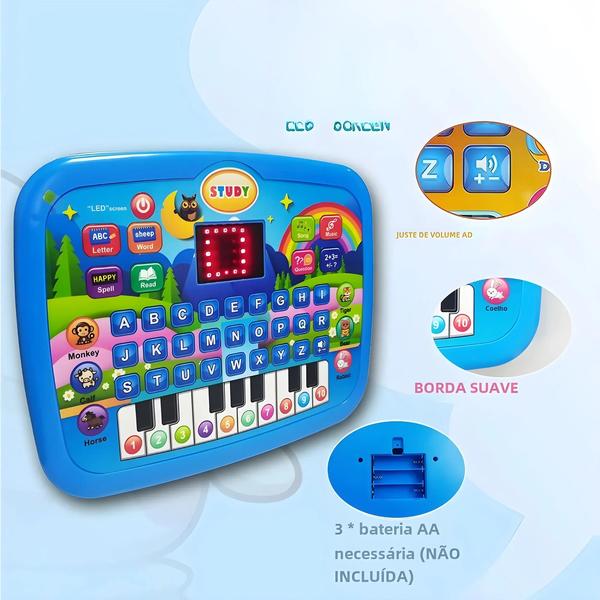 Imagem de Brinquedo Educacional Infantil 3+ Anos - Alfabetização, Matemática e Música