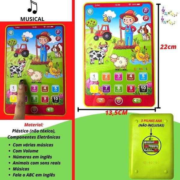 Brinquedo Educacional Inglês Tablet Infantil Multi Função - Europio Imagem de Brinquedo Educacional Inglês Tablet Infantil Multi Função