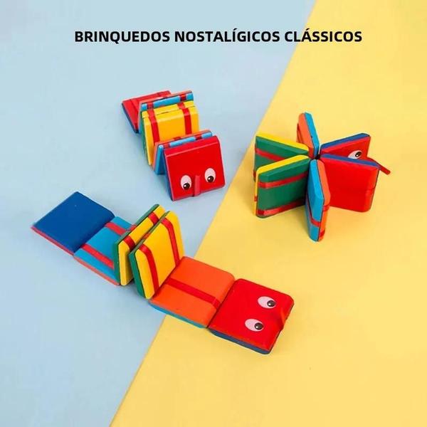 Imagem de Brinquedo Educacional Montessori de Madeira - Blocos Coloridos para Crianças