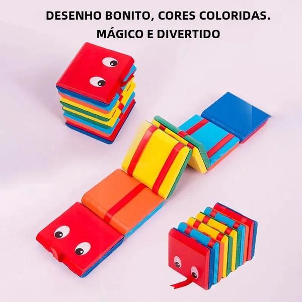 Imagem de Brinquedo Educacional Montessori de Madeira - Blocos Coloridos para Crianças