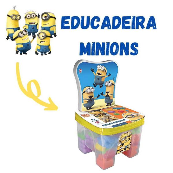 Imagem de Brinquedo Educadeira Minions 27 Peças para Montar 2791 Líder