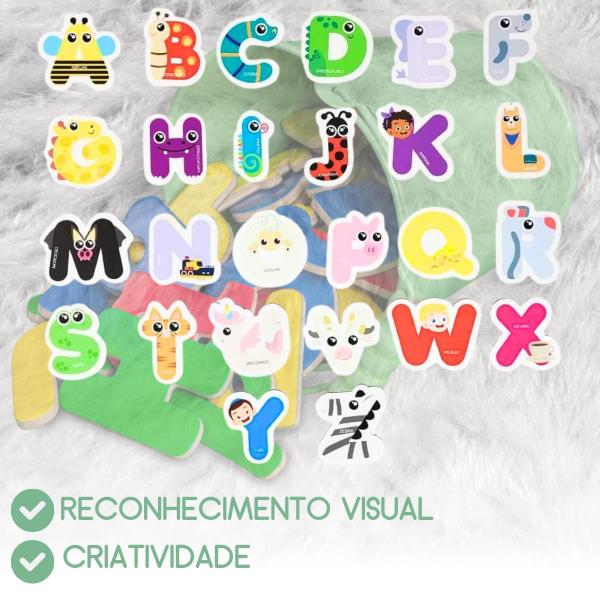 Imagem de Brinquedo Educativo Alfabeto Divertido Alfabetizacao Letras