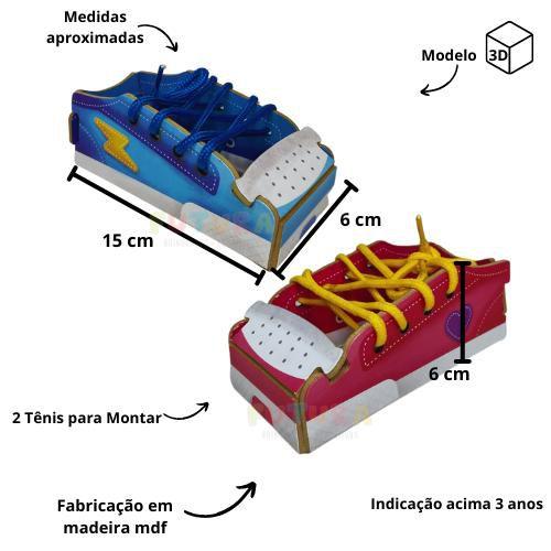 Imagem de Brinquedo Educativo Alinhavo Primeiros Laços 3d Calçado Tênis