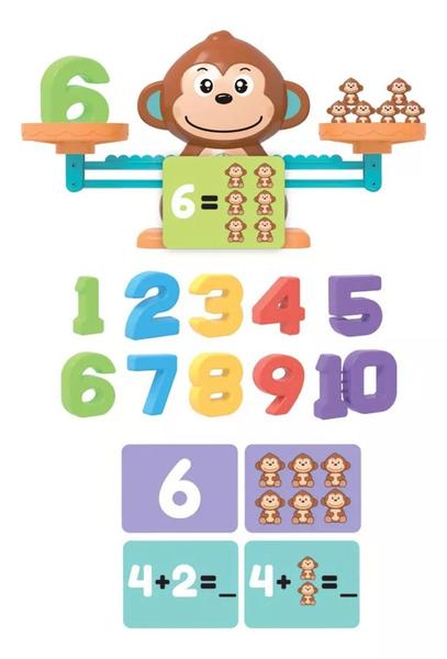 Imagem de Brinquedo Educativo Aprendendo a Somar Monkey Balance EducaPlay - Polibrinq