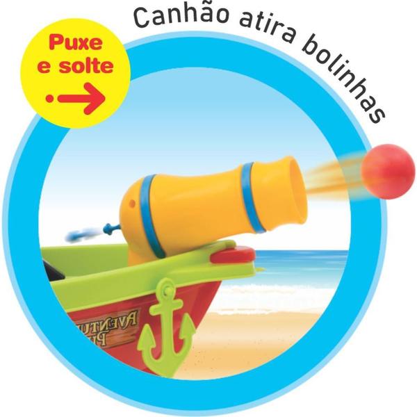 Imagem de Brinquedo Educativo Barco Aventura Pirata 43CM.