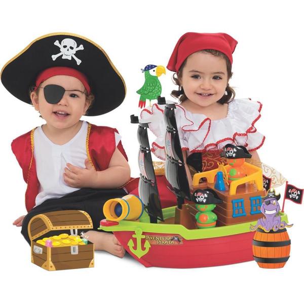 Imagem de Brinquedo Educativo Barco Aventura Pirata 43CM