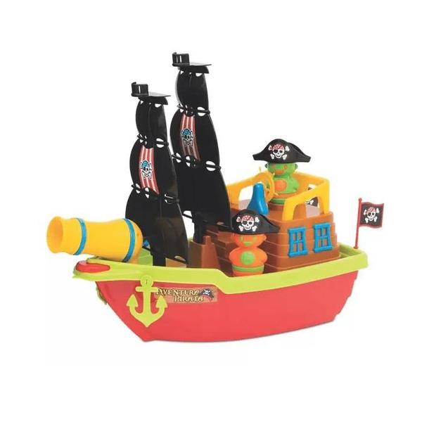 Imagem de Brinquedo Educativo Barco Aventura Pirata com Canhão Merco Toys