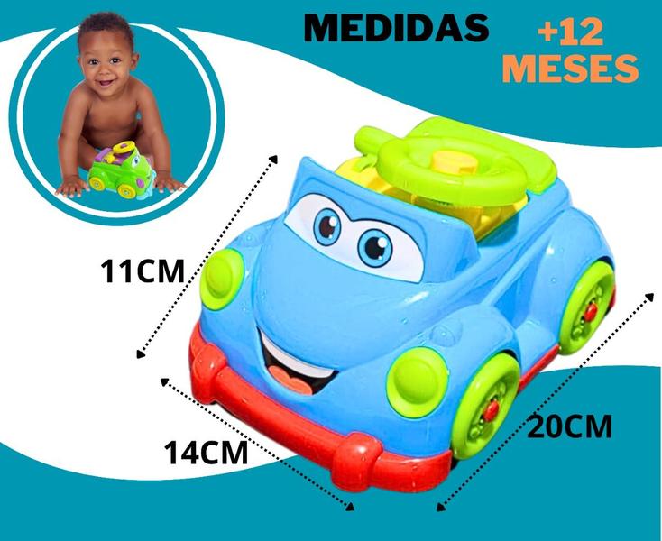 Imagem de Brinquedo Educativo Bebê 1 Ano Menino Kit Carro Moto E Avião