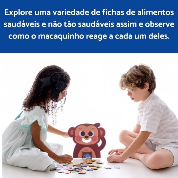 Imagem de Brinquedo Educativo Bebê Alimente o Macaquinho Presente Criança Menino Menina 2 3 4 anos Autismo Autista TEA Alimentação