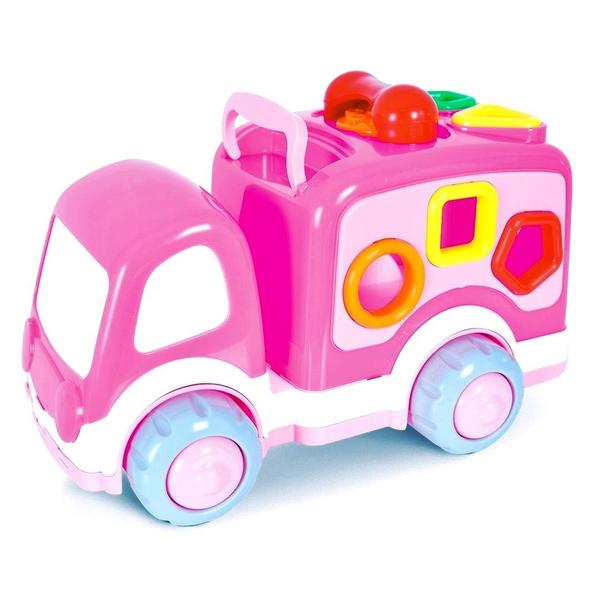 Imagem de Brinquedo Educativo Bebe Caminhao Didatico Rosa - Super Toys