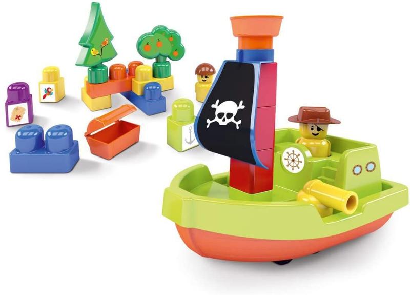 Imagem de Brinquedo Educativo Blocos De Montar Ilha Do Pirata 22 Peças