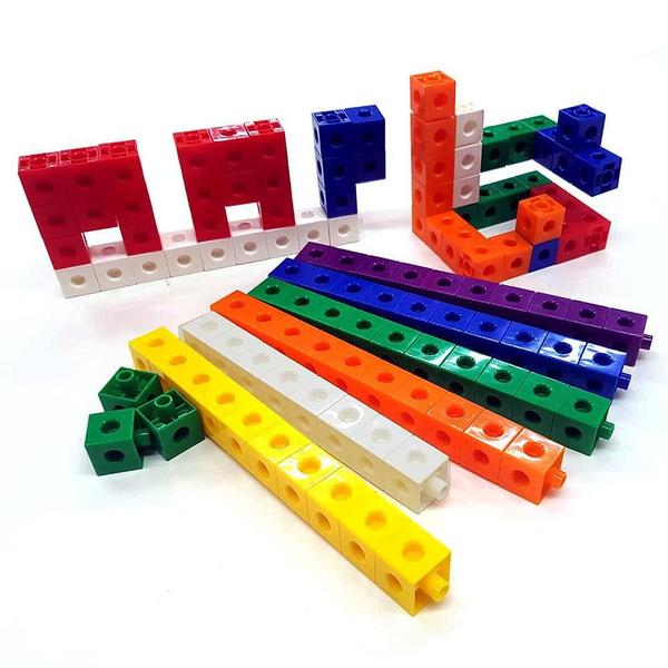 Imagem de Brinquedo Educativo Blocos De Montar Linked Cubes 100 Peças