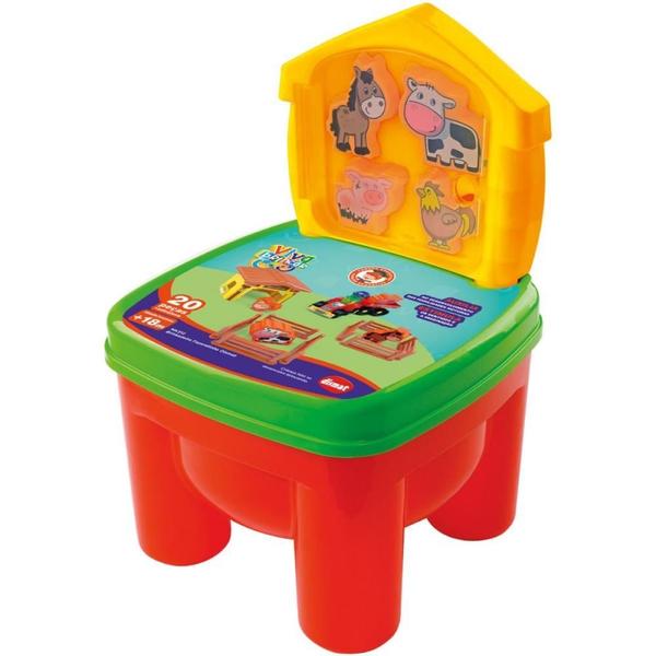 Imagem de Brinquedo Educativo Brinkadeira Fazendinha 20PCS