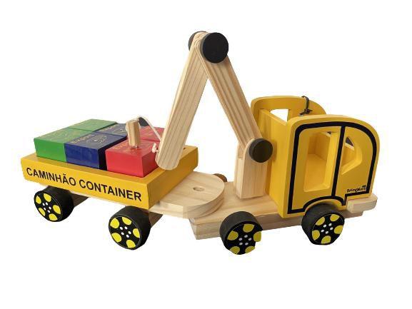 Imagem de Brinquedo Educativo Caminhão Container Imantado