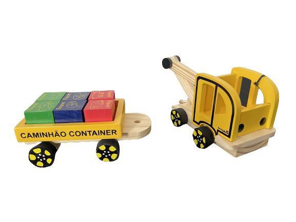 Imagem de Brinquedo Educativo Caminhão Container Imantado