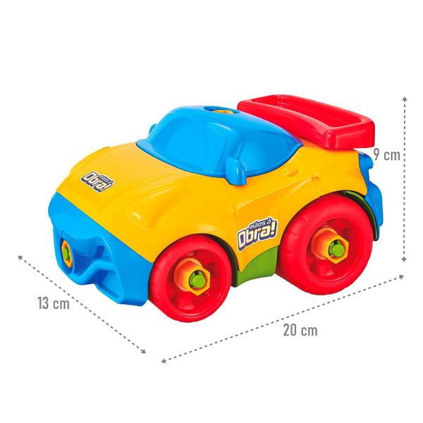 Imagem de Brinquedo Educativo Carro Carrinho Monta Desmonta Ferramenta - Usual Brinquedos