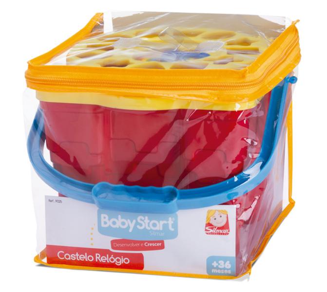 Brinquedo Educativo Castelo Relógio Didático Formas Números - Silmar Brinquedos Imagem de Brinquedo Educativo Castelo Relógio Didático Formas Números - Silmar Brinquedos