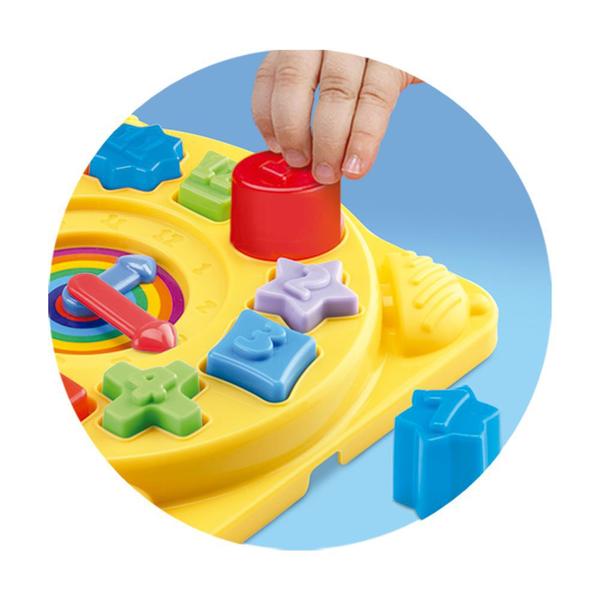 Brinquedo Educativo Castelo Relógio Didático Formas Números - Silmar Brinquedos Imagem de Brinquedo Educativo Castelo Relógio Didático Formas Números - Silmar Brinquedos
