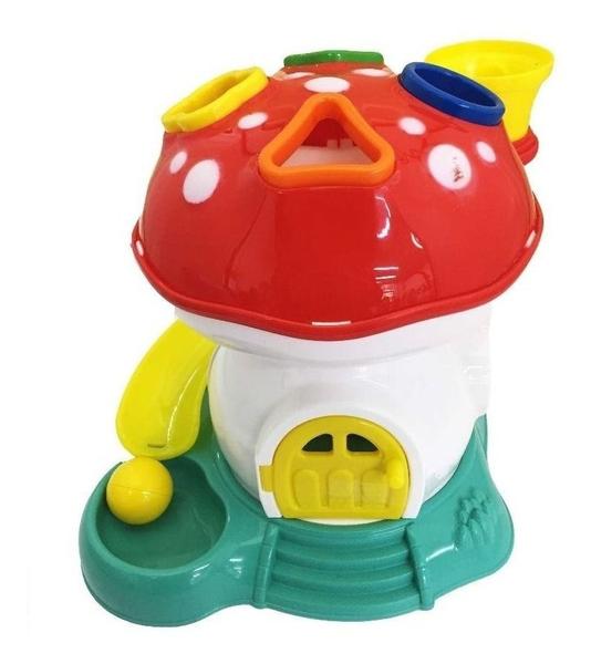 Imagem de Brinquedo Educativo Cogumelo Didático Bebe Com Escorregador Estimula o racioncínio.