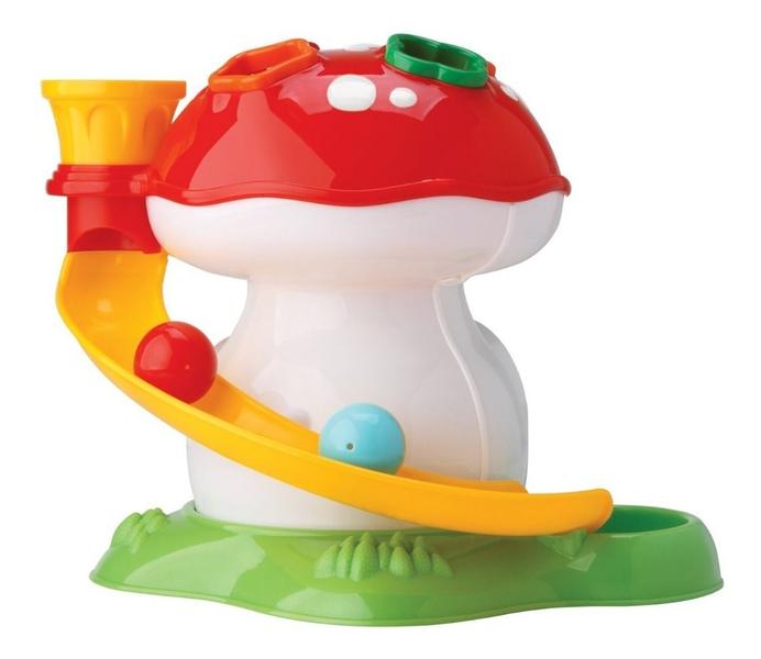 Imagem de Brinquedo Educativo Cogumelo Didático Bebe Com Escorregador Estimula o racioncínio.