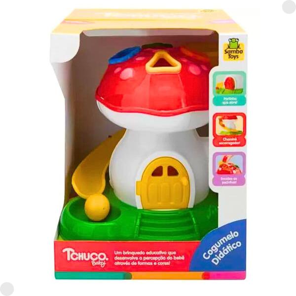 Imagem de Brinquedo Educativo Cogumelo Didático Tchuco Baby 0217 - Samba Toys