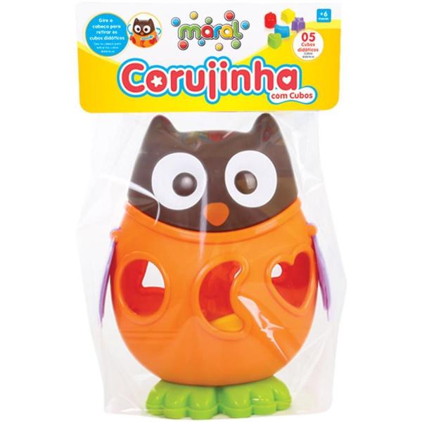 Imagem de Brinquedo Educativo Corujinha com Cubos