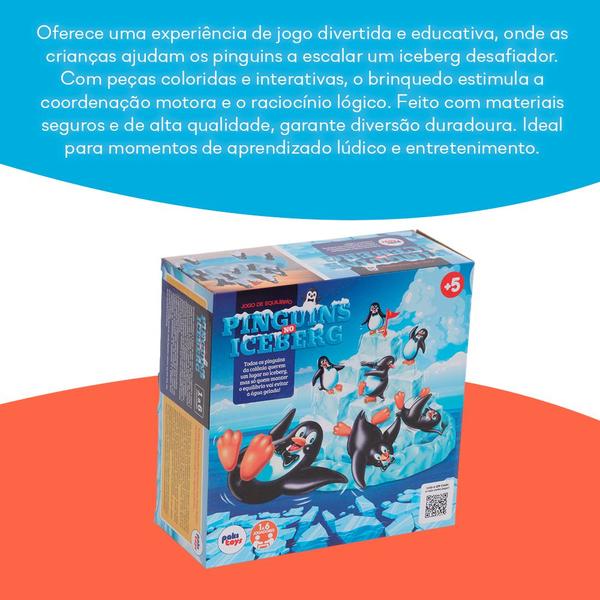 Imagem de Brinquedo Educativo Criança Pinguins no Iceberg 9 Peças