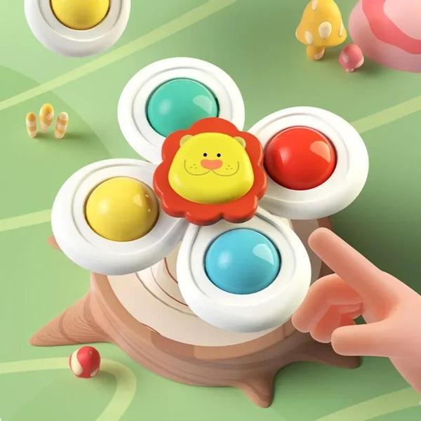 Imagem de Brinquedo Educativo de Banho para Bebê - 3 Peças com Ventosa - Jogo Sensorial