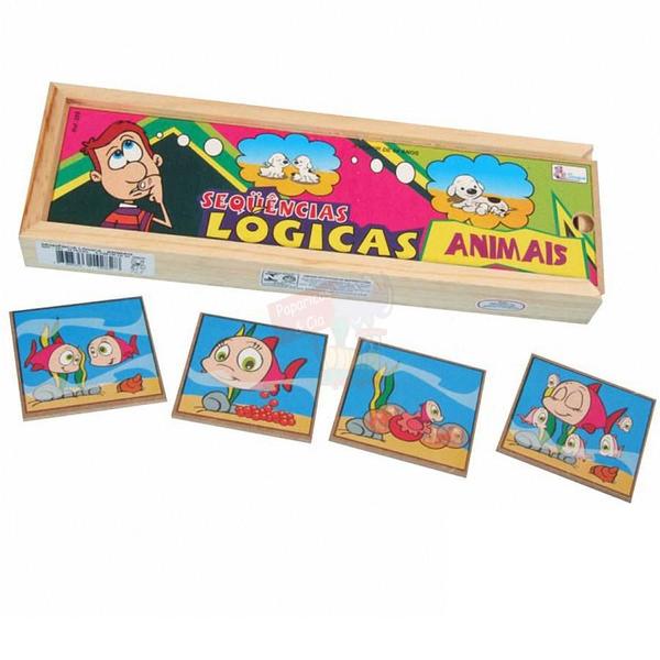 Brinquedo Educativo de Madeira Sequencia Logica Animais - Simque Imagem de Brinquedo Educativo de Madeira Sequencia Logica Animais