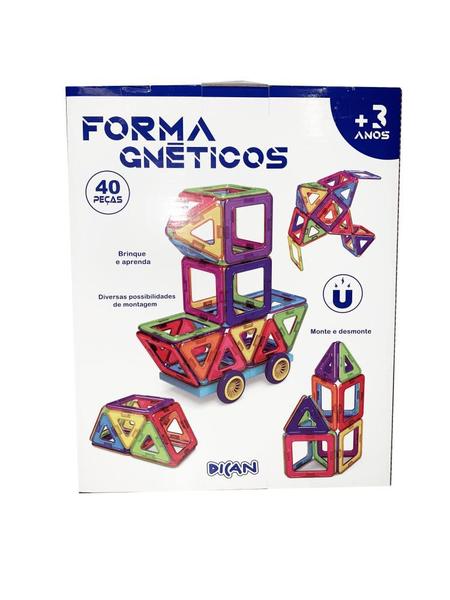 Imagem de Brinquedo Educativo De Montar Magnético Formagnéticos 40pçs