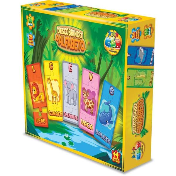 Imagem de Brinquedo Educativo Descobrindo o Alfabeto 78PCS