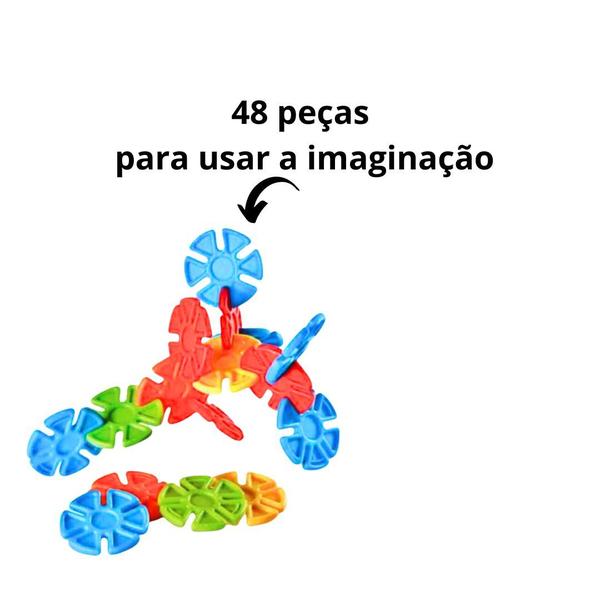 Imagem de Brinquedo Educativo Didatico De Montar Encaixe Lig Lig 48 Peças