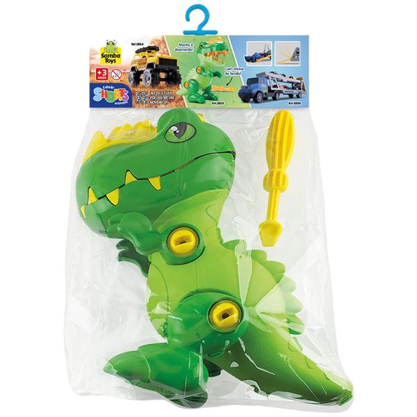 Imagem de Brinquedo Educativo Dinossauro Monta E Desmonta Com Chave Toy Rex Samba Toys