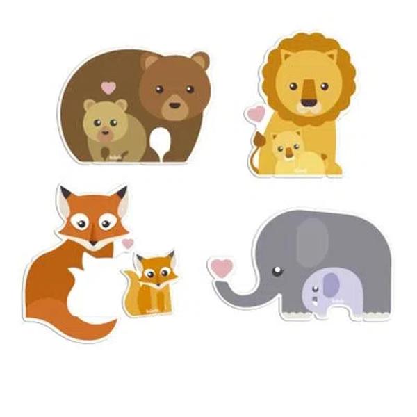 Brinquedo educativo em madeira animais e filhotes 6021 - babebi Imagem de Brinquedo educativo em madeira animais e filhotes 6021 - babebi