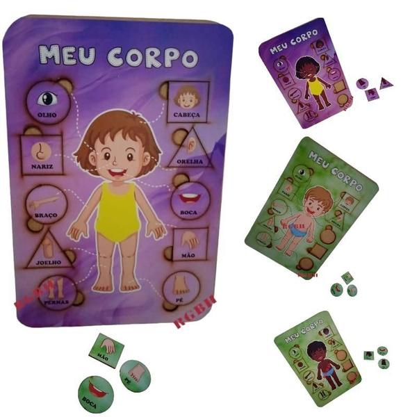 Imagem de Brinquedo Educativo Em Madeira Quebra Cabeça Corpo Humano