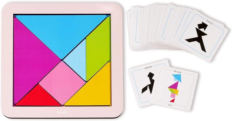 Imagem de Brinquedo educativo em madeira tangram 6059 - babebi